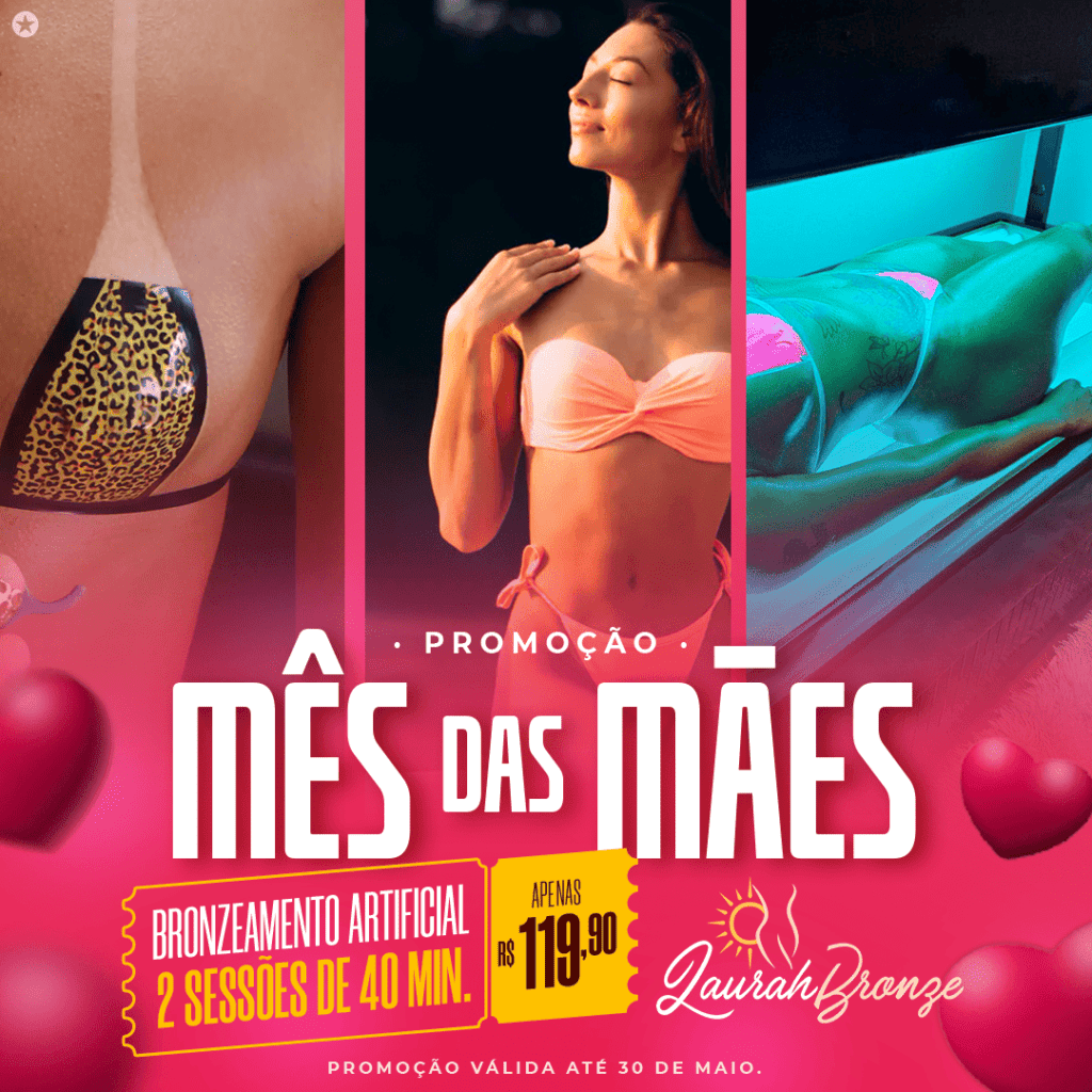 Criativos para as mídias sociais da Laurah Bronze Bronzeamento Artificial