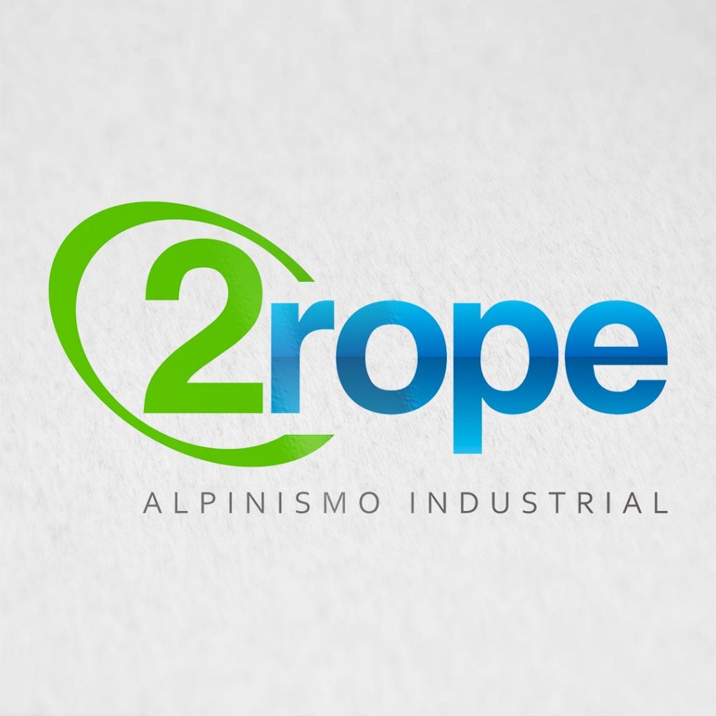 Criação e design de logotipo e identidade visual, impressão de material publicitário e desenvolvimento do site da 2ROPE Alpinismo Industrial