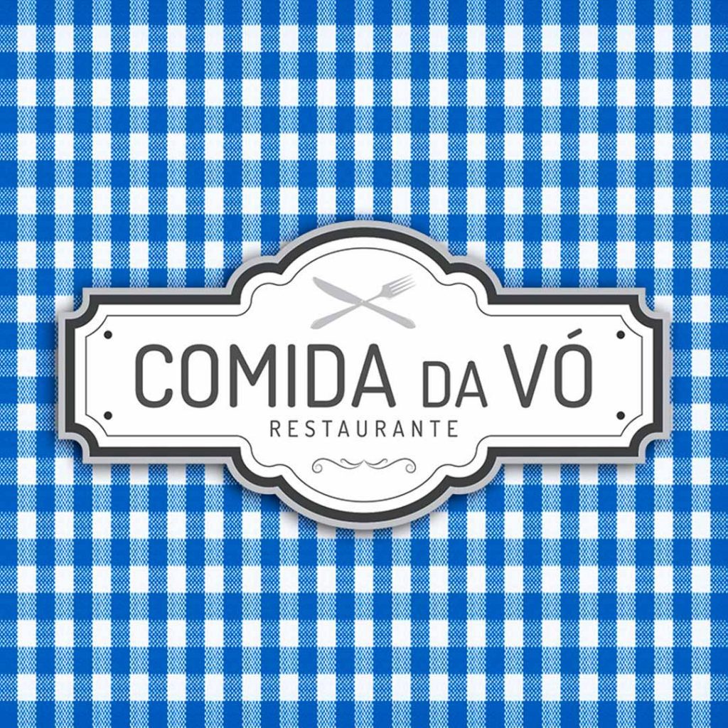 Criação e design de logotipo e identidade visual, impressão de panfletos e banners, criativos para as mídias sociais da Comida da Vó Restaurante