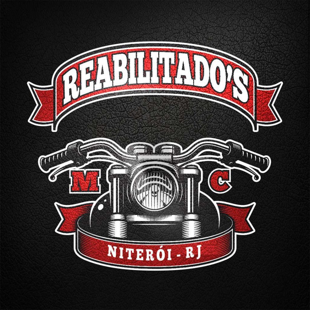 Criação e design de logotipo personalizado, com criação gráfica de emblema para jaqueta bordada da Reabilitado's Moto Clube.