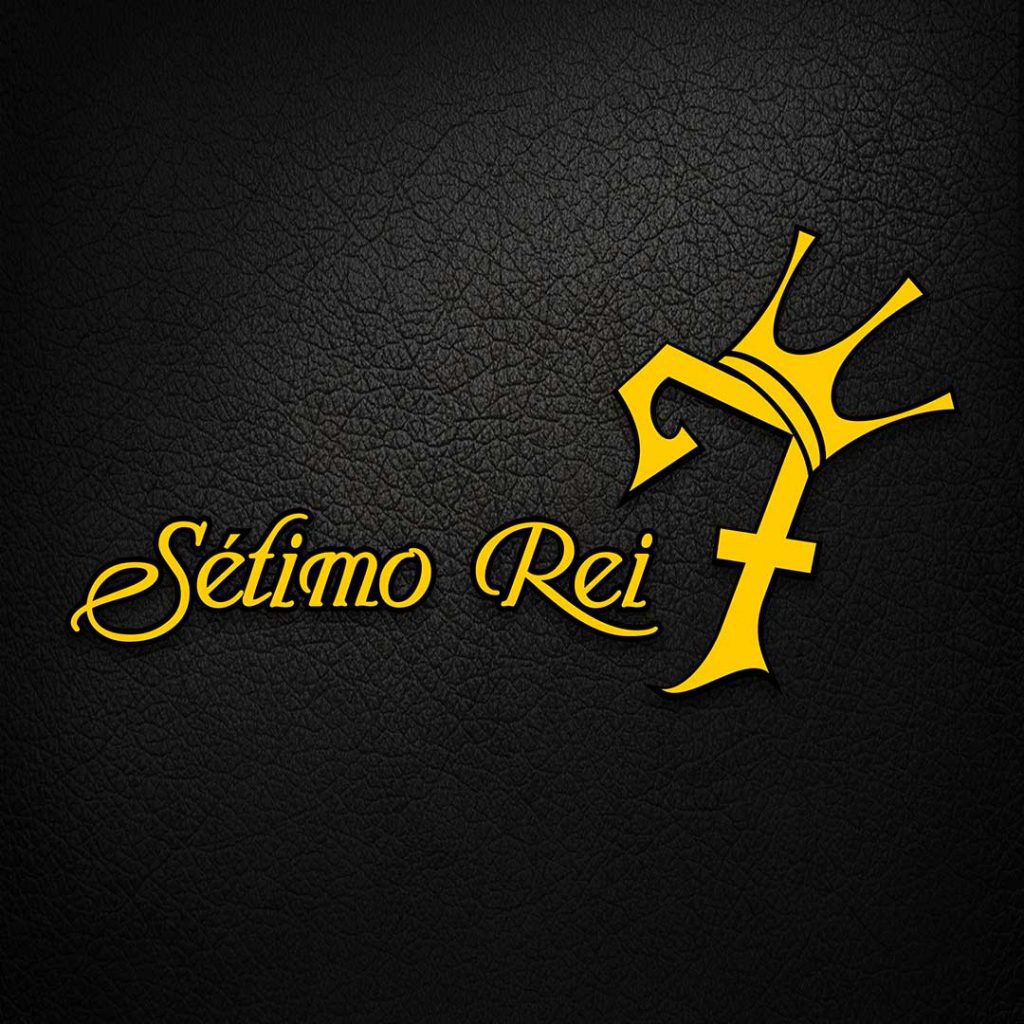Criação e design de logotipo e identidade visual, impressão de material publicitário e desenvolvimento de hotsite promocional da Sétimo Rei